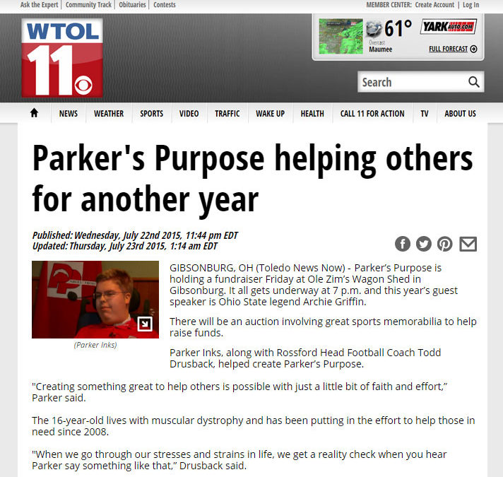 Parker’s Purpose helping others for another year