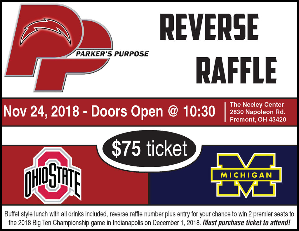 Ohio State vs Michigan Reverse Raffle Parker's Purpose